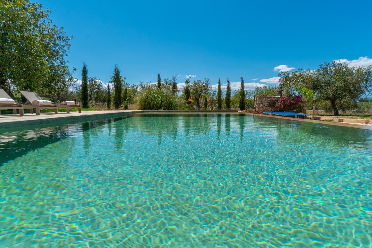 马略卡岛Sineu带大型泳池的乡村民宅