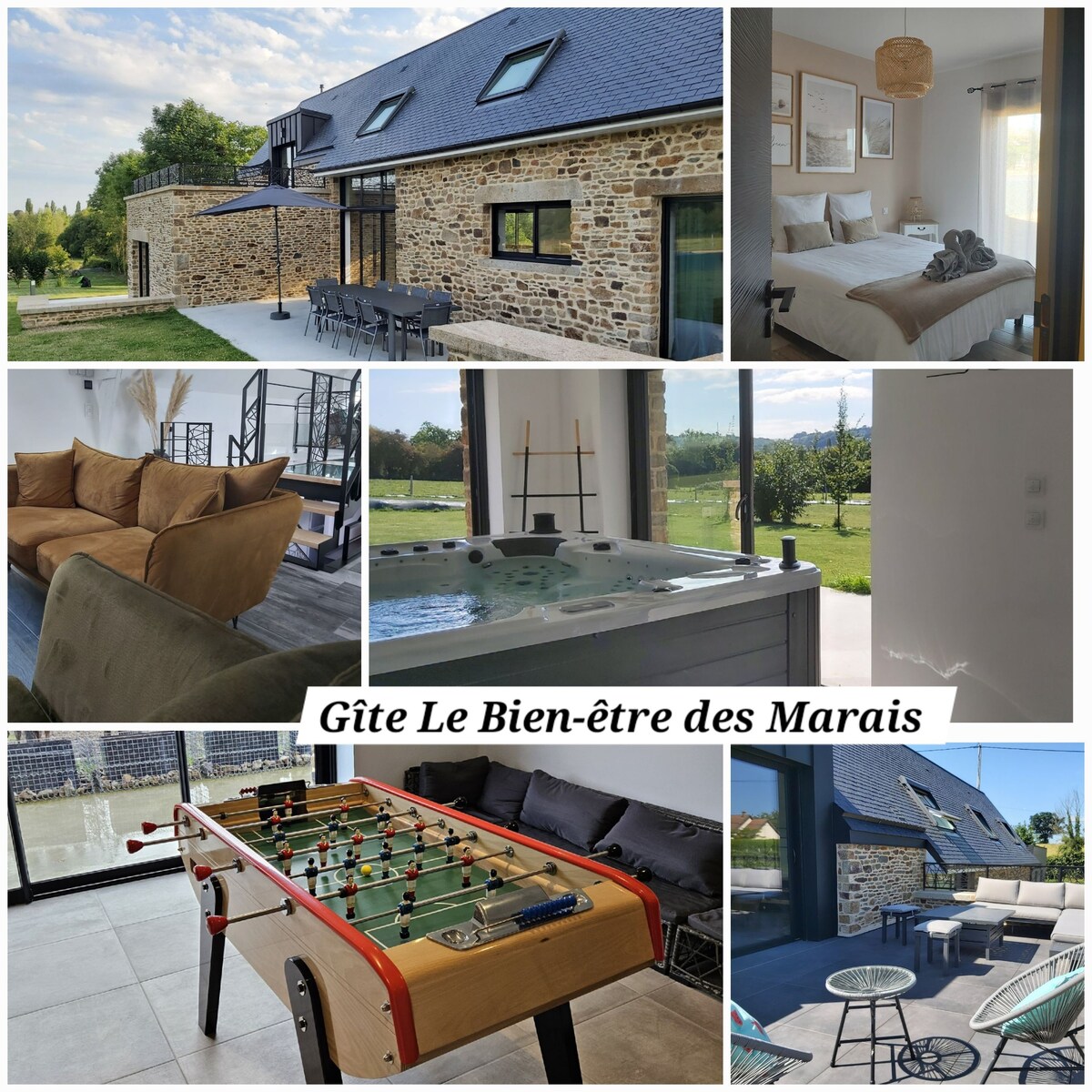 「Le Bien-être des Marais」小屋，配备水疗和桑拿