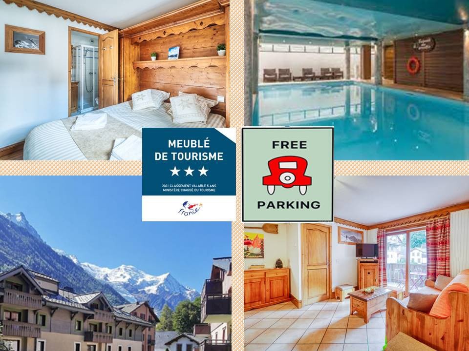超级中心景观勃朗峰（ Mont-Blanc ） 2间卧室、2张标准双层卫生间