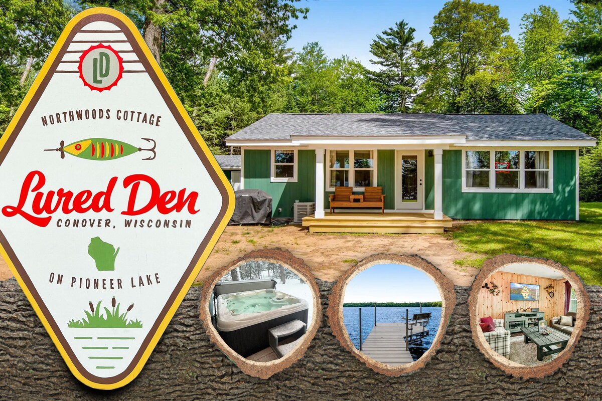 Lured Den - Private Lake Cottage - NEW HOT TUB!