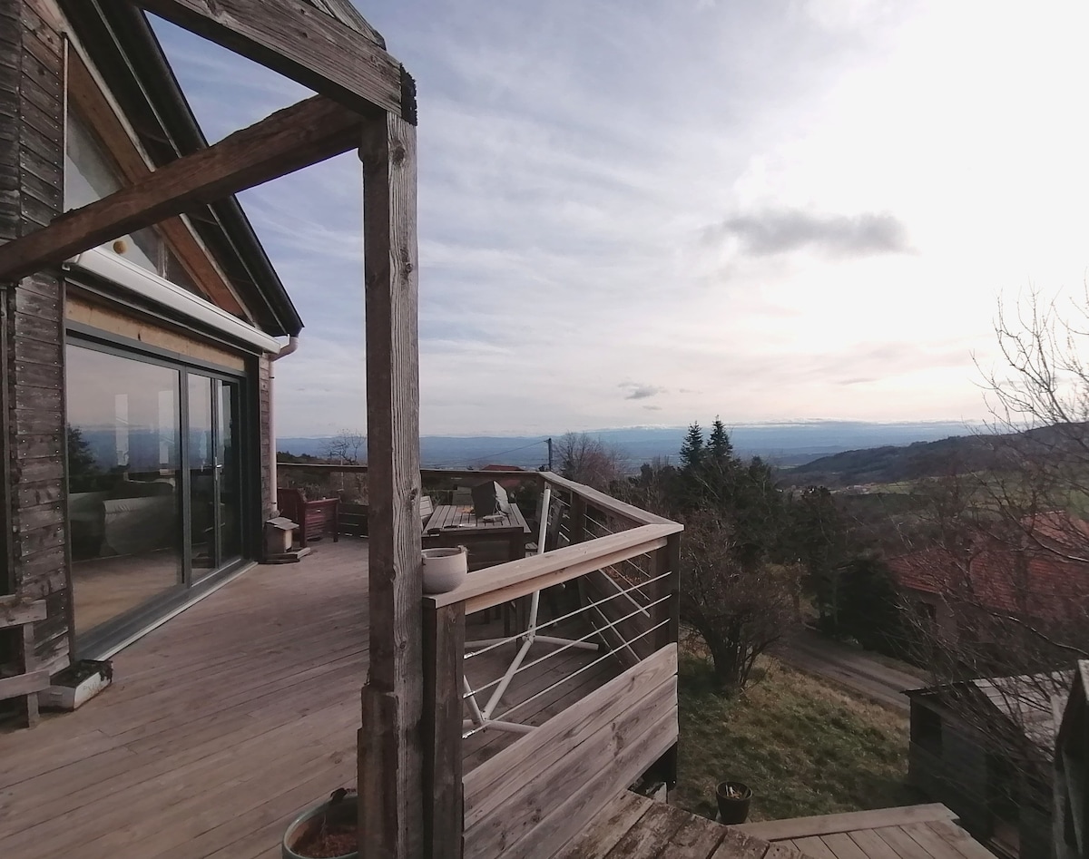 Maison bois vue panoramique