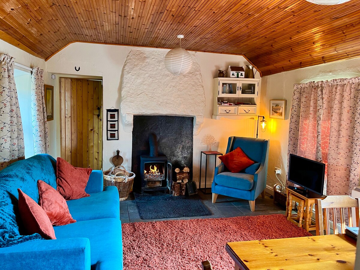 Cosy Thatched Cottage nr Coast: Log Stove, Paddock