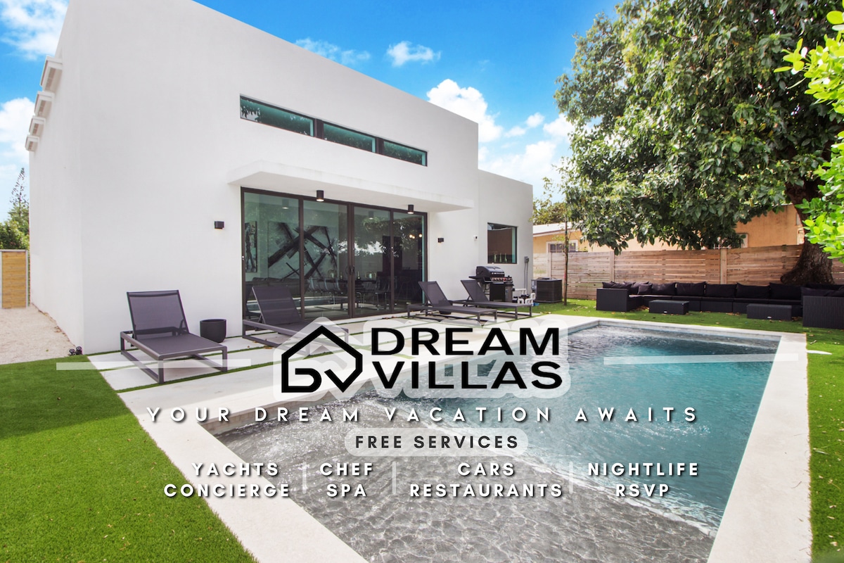 Lux Modern Villa w/ Private Pool—Design District