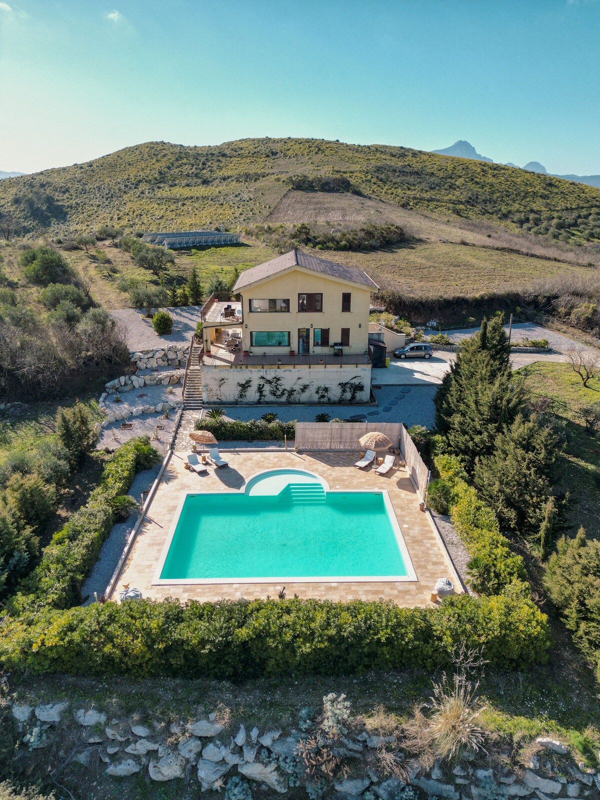 Luxury Sicily Villa: Pool, Ocean & Mountain views