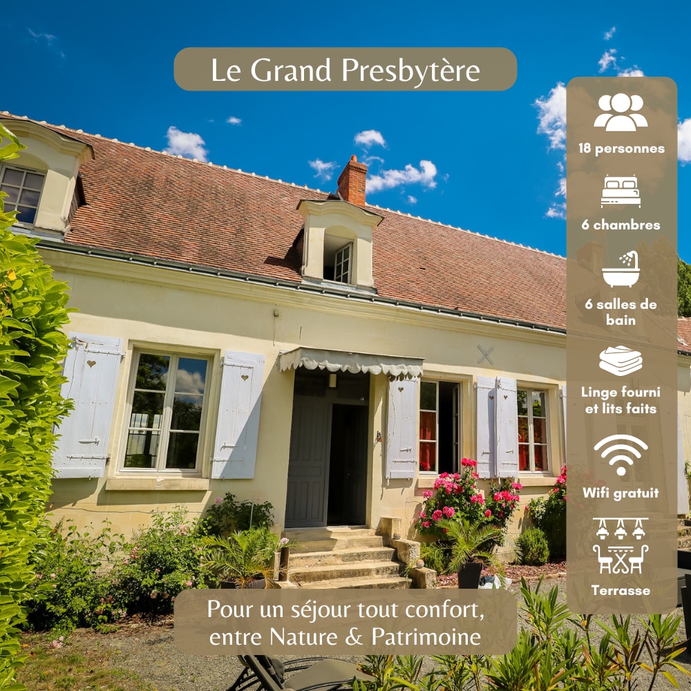 Le Grand Presbytère ， 2间小屋，可入住18人。