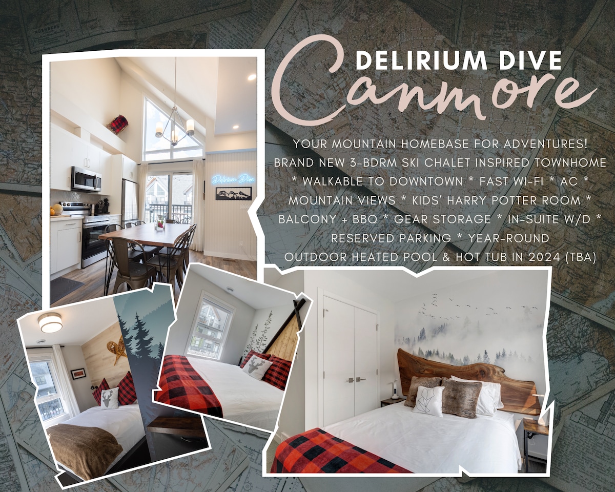 Delirium Dive | Brand New 3bd Townhome | Mtn Views