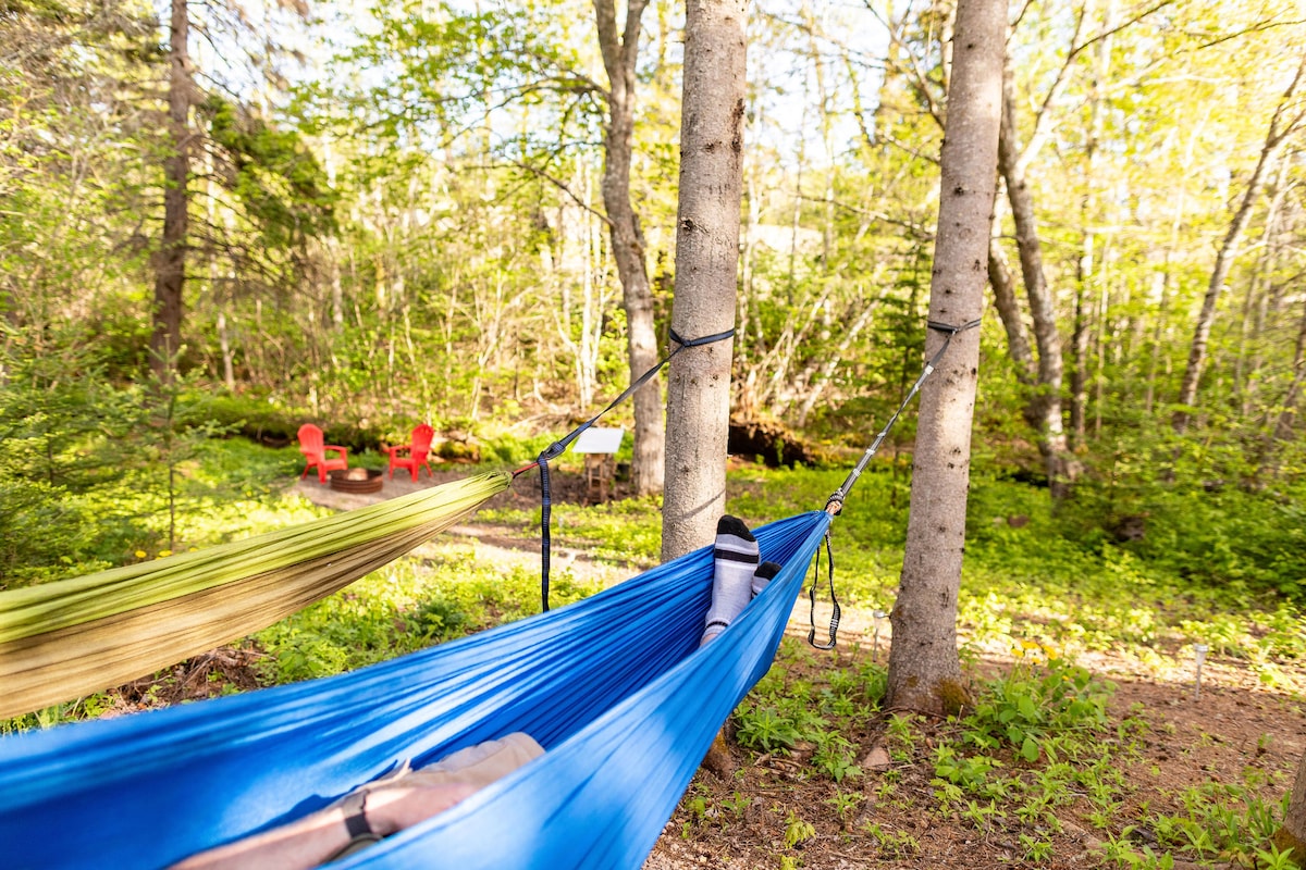 Private bell tent in the Cavendish resort area.