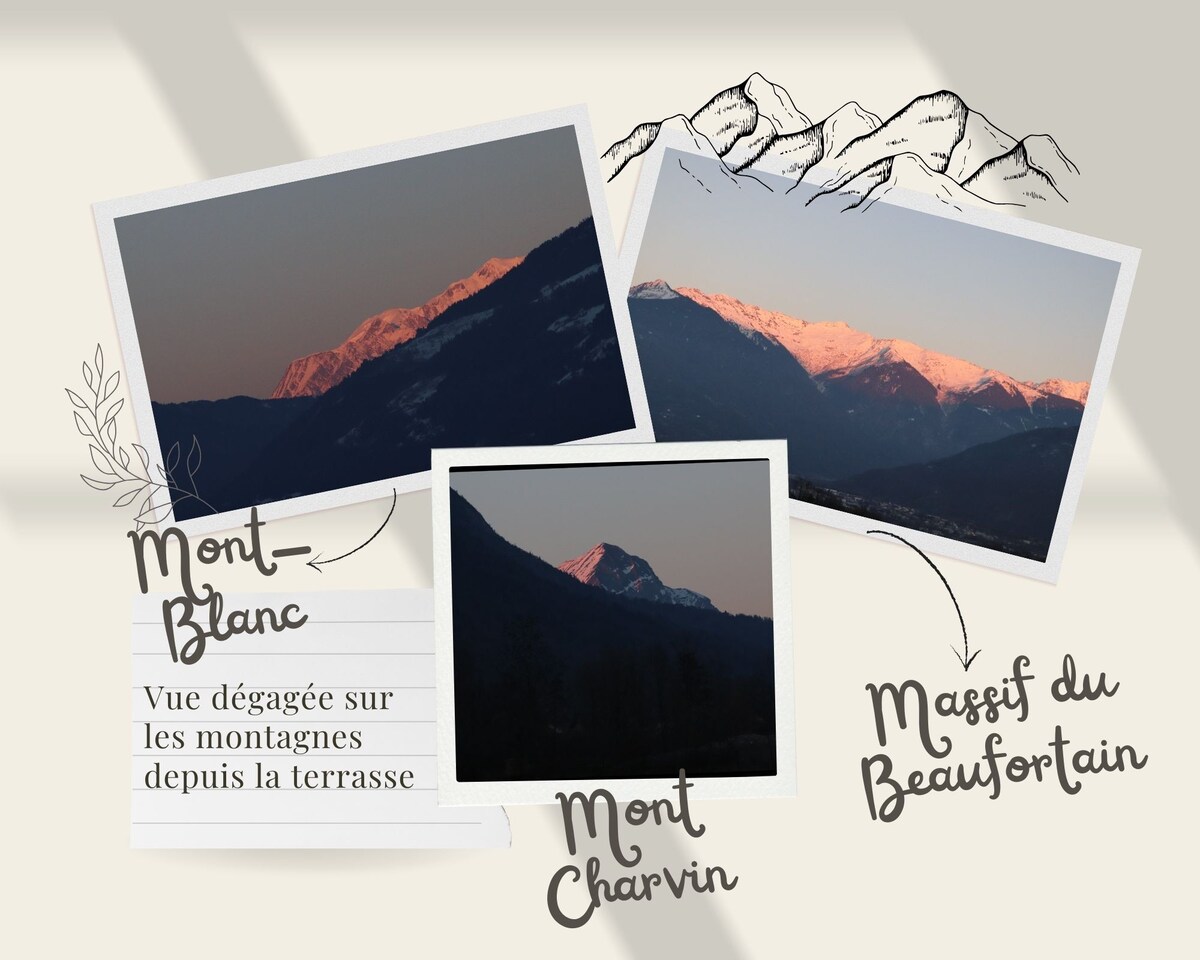 Domaine Le Manoir: Calme, équipé, vue Mont-Blanc