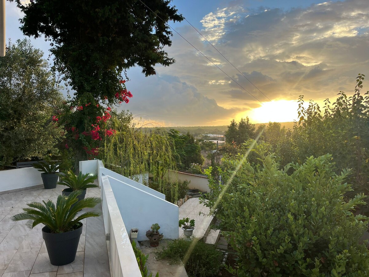 Blue Heights Cottage-with large terrace in nature