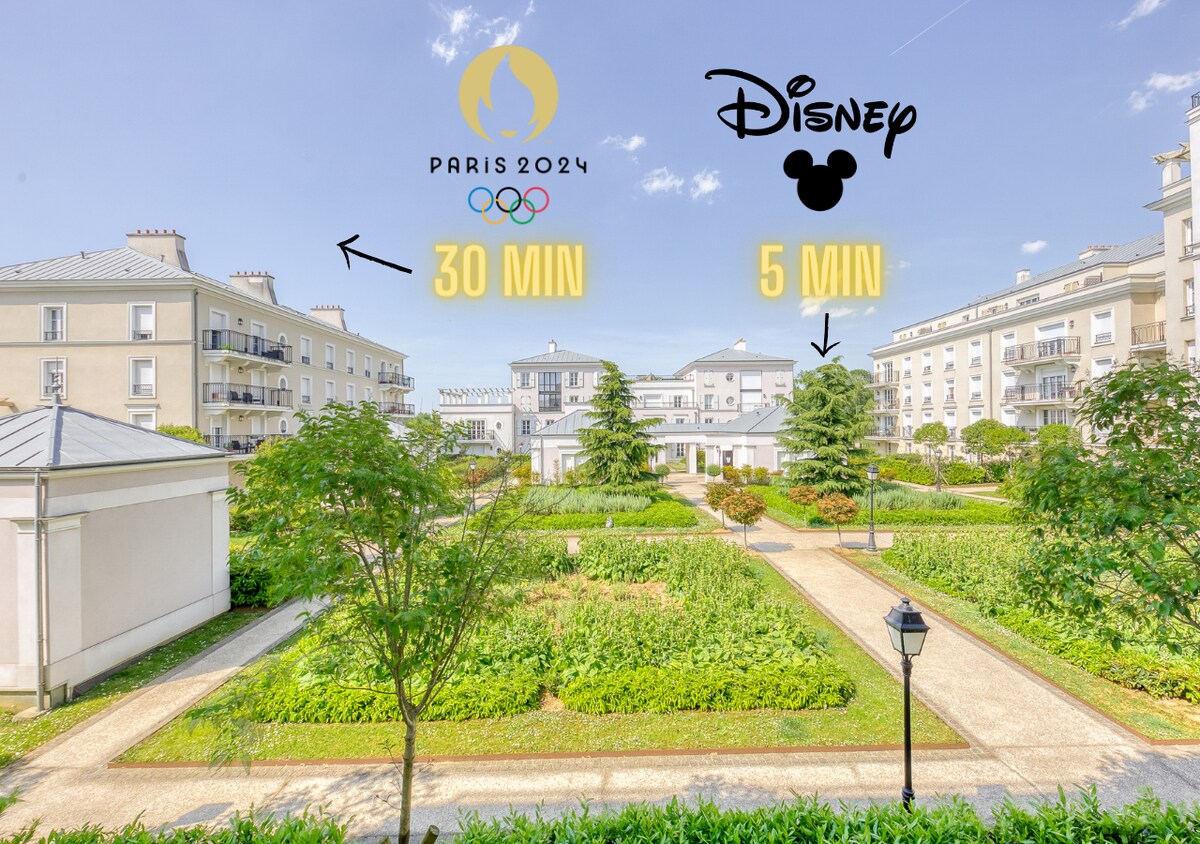 Cosy Yellow - Disney 15min walk - Paris JO 30min
