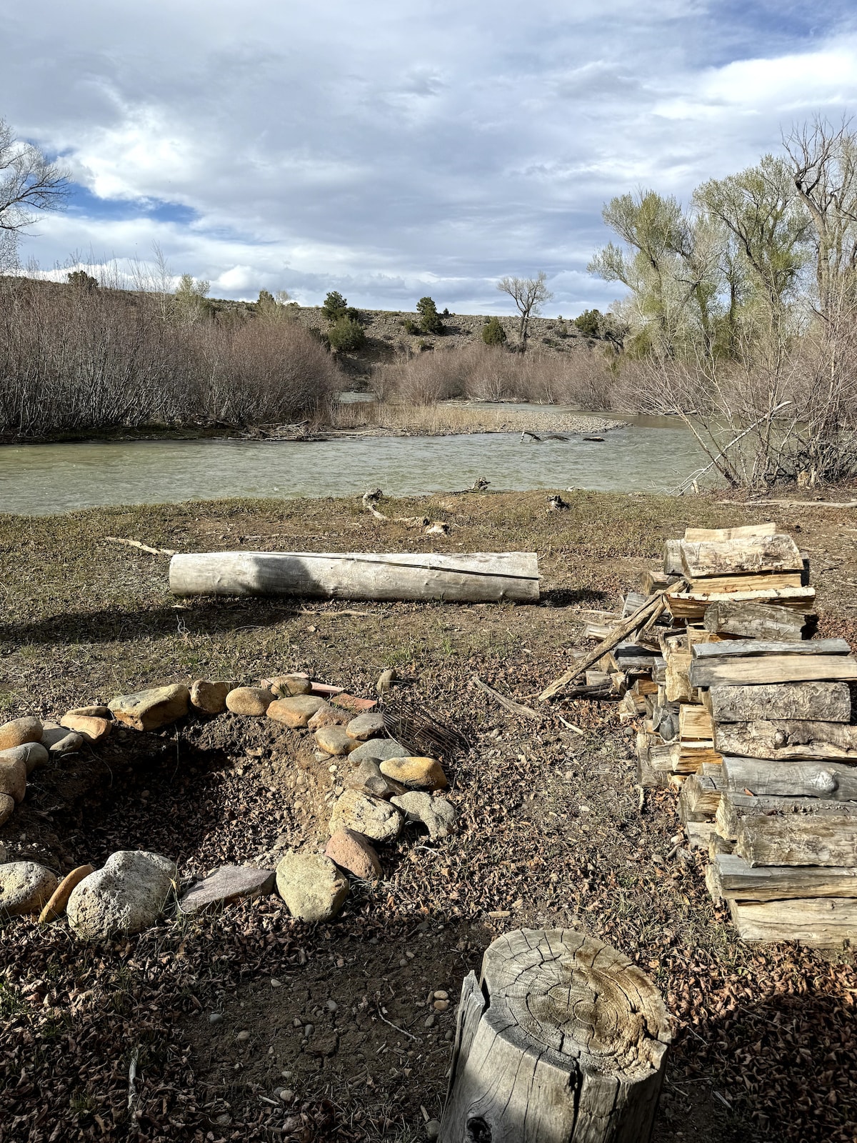 Campsite on PR Ranch. Fly fish on private water!