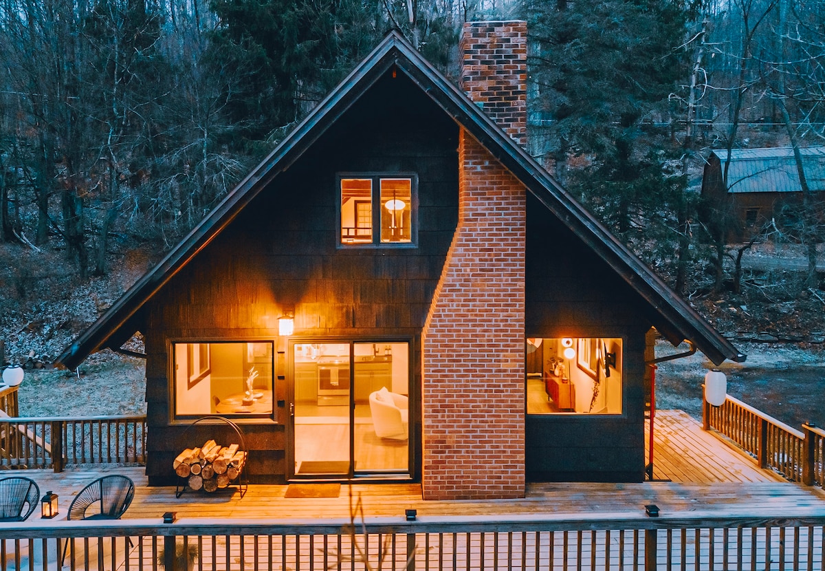 Zen Catskills Cabin • Deck • Firepit • Mtn Views