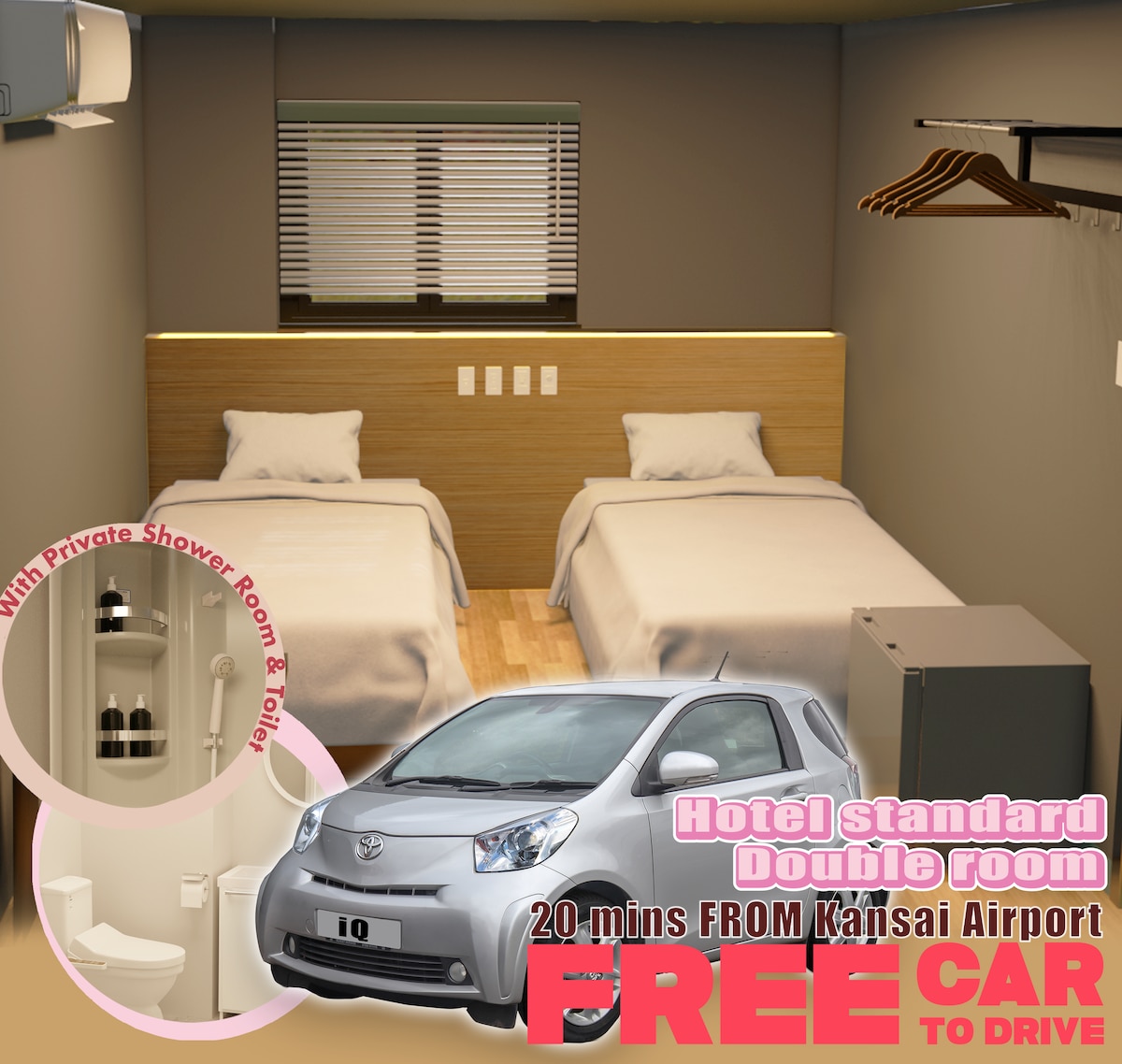 Private Room & Shower, and Car! Onosato Room 5
