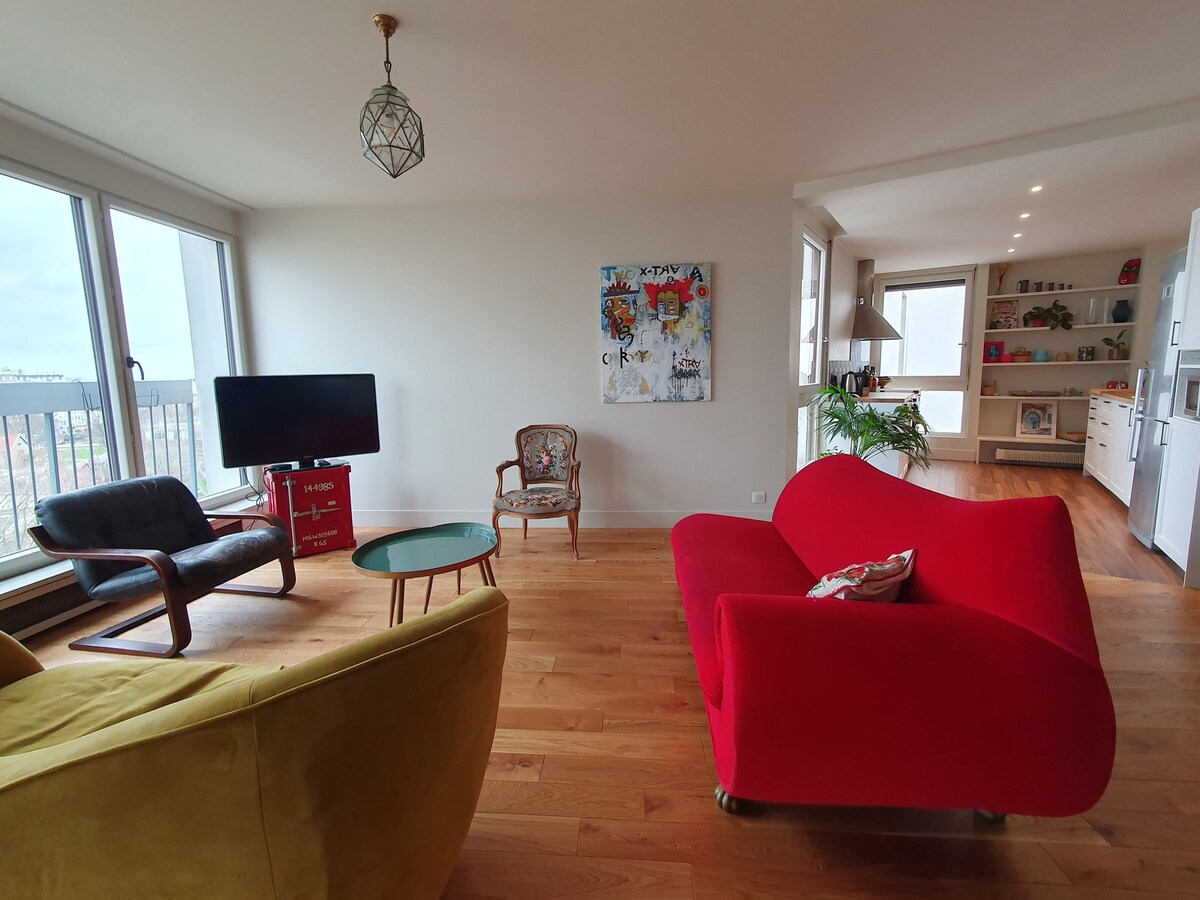 Grand appartement à 5 minutes de Paris