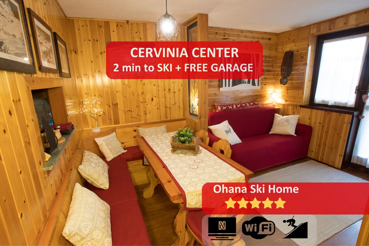 [Cervinia Center] 2 min to SKI + FREE Garage