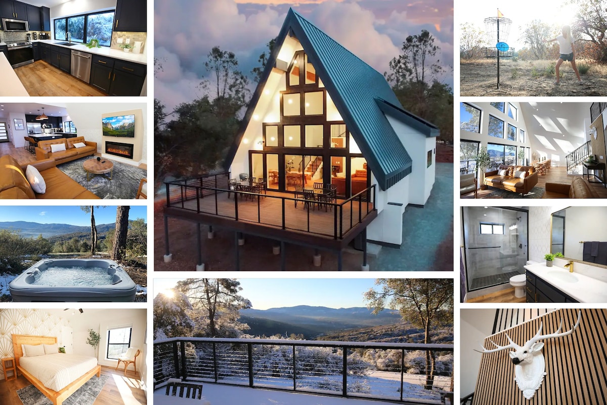 HIGH-END A-Frame / Hot Tub / Awesome Views! / EV