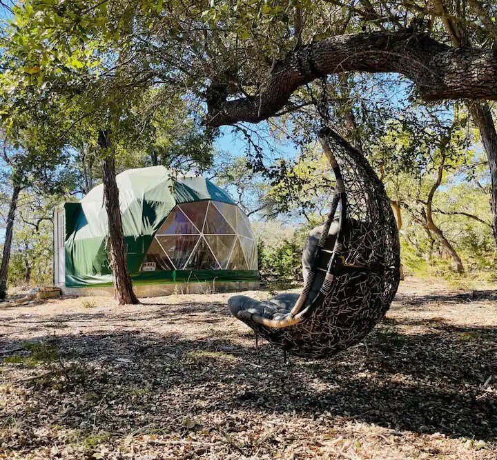 Glamping geodome on resort w/ pool & pickleball