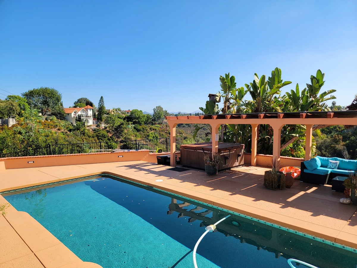 Entire spanish style home with pool and hot tub