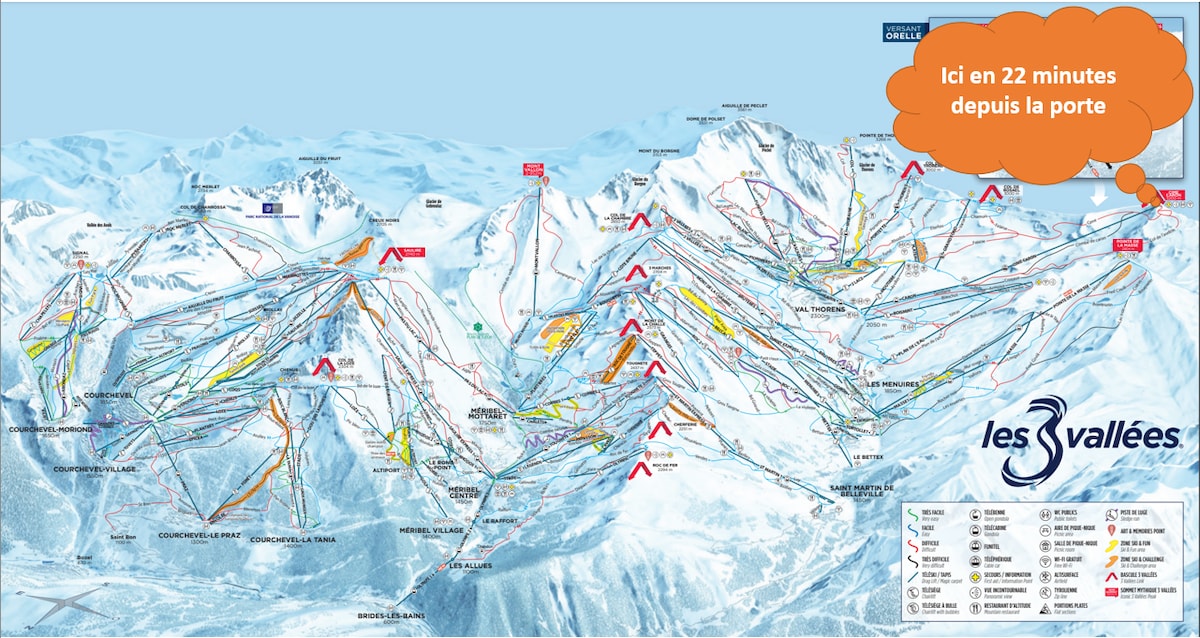 4304家庭滑雪水疗和舒适的Orelle Val Thorens