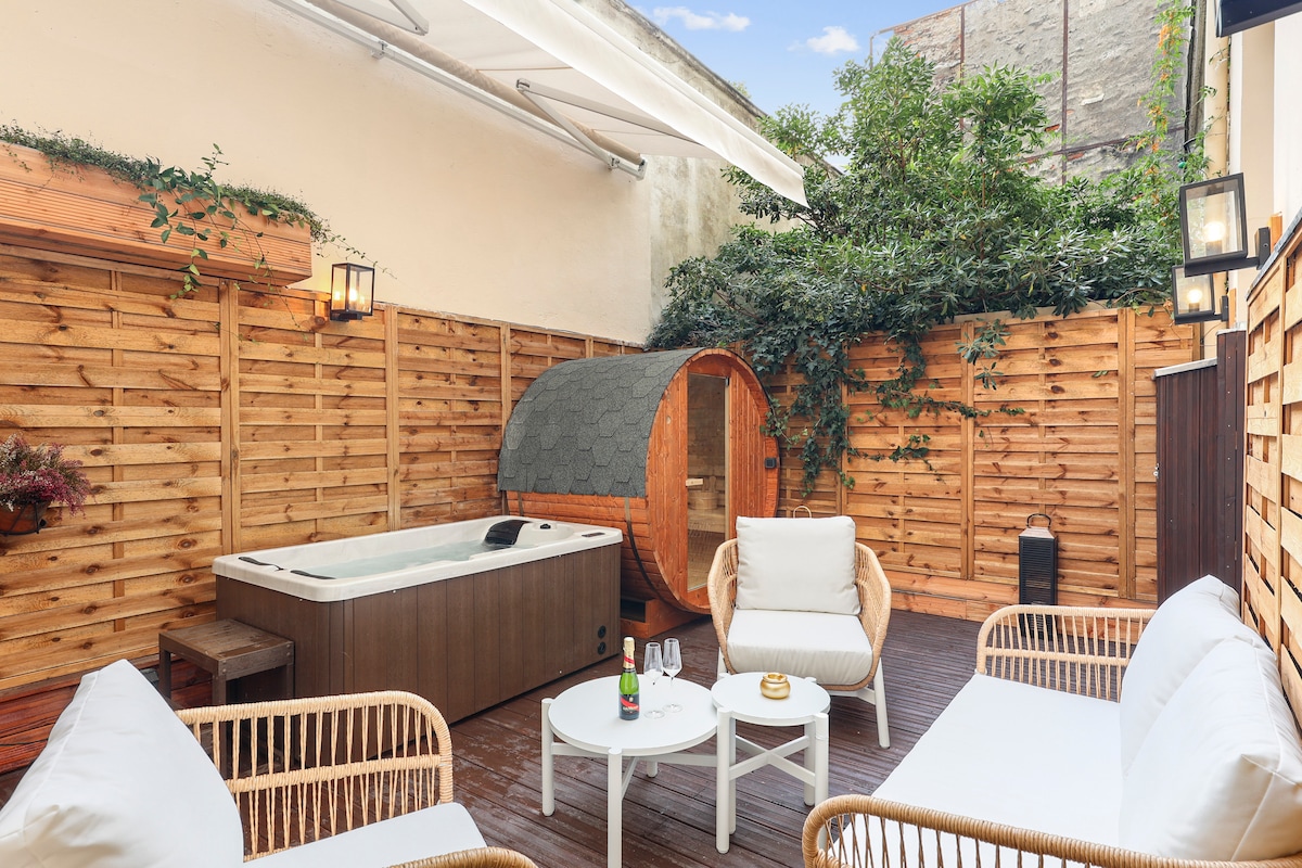 Suite luxueuse avec jardin privé Sauna et Jaccuzi