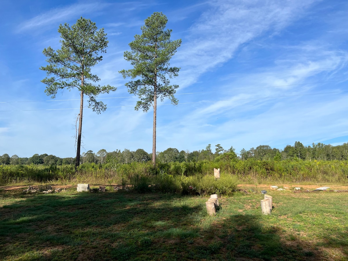 Off grid cabin in southern Mississippi