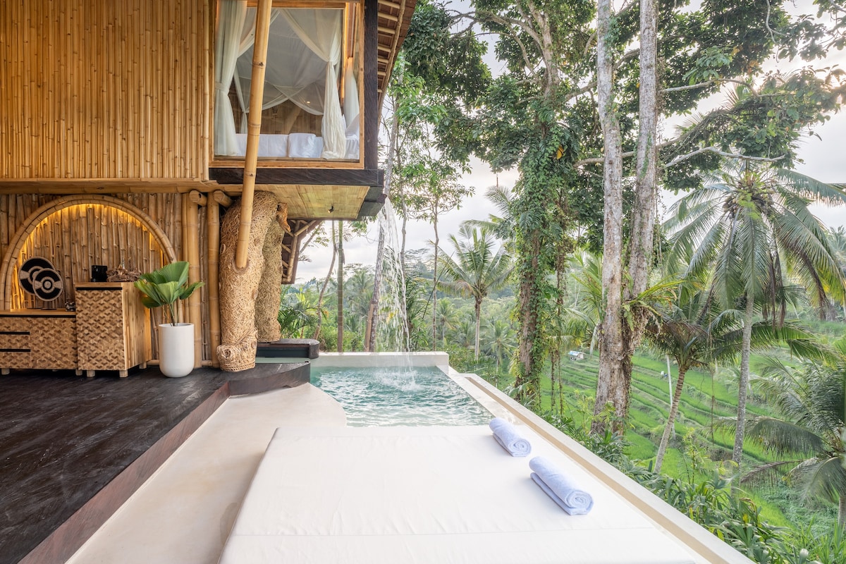 Sawah View Pool Villa in Tampaksiring - Bambootel