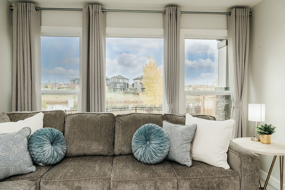 Tranquil 1-Bed Walkout by the Pond in SW Edmonton