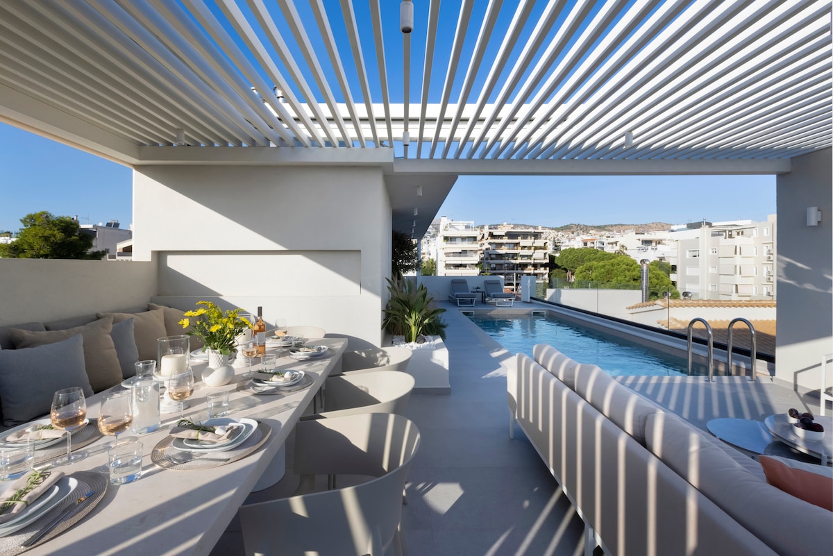 Penthouse & Pool Athens Riviera