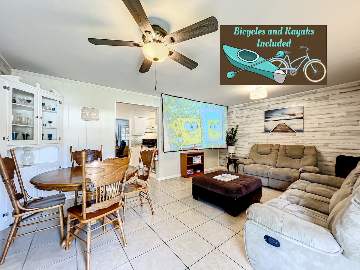 3BD Home - 6 Kayaks & Projector 5 min to Springs