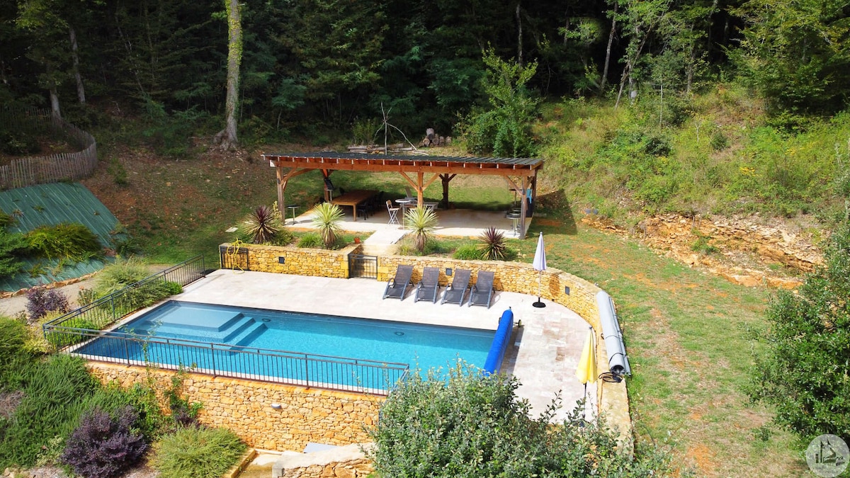 Maison à 5 min de Sarlat/Piscine/En pleine nature