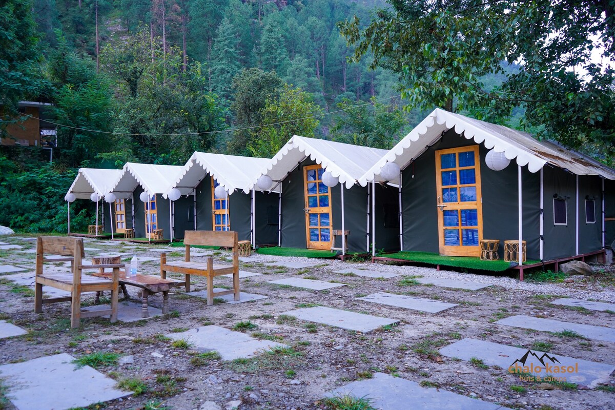 Private Luxury Swiss  tent, Kasol.