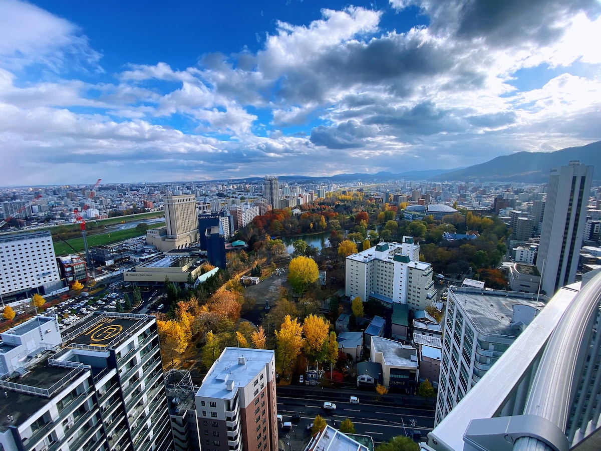 中島公園を一望 Nakajima Park Panoramic View