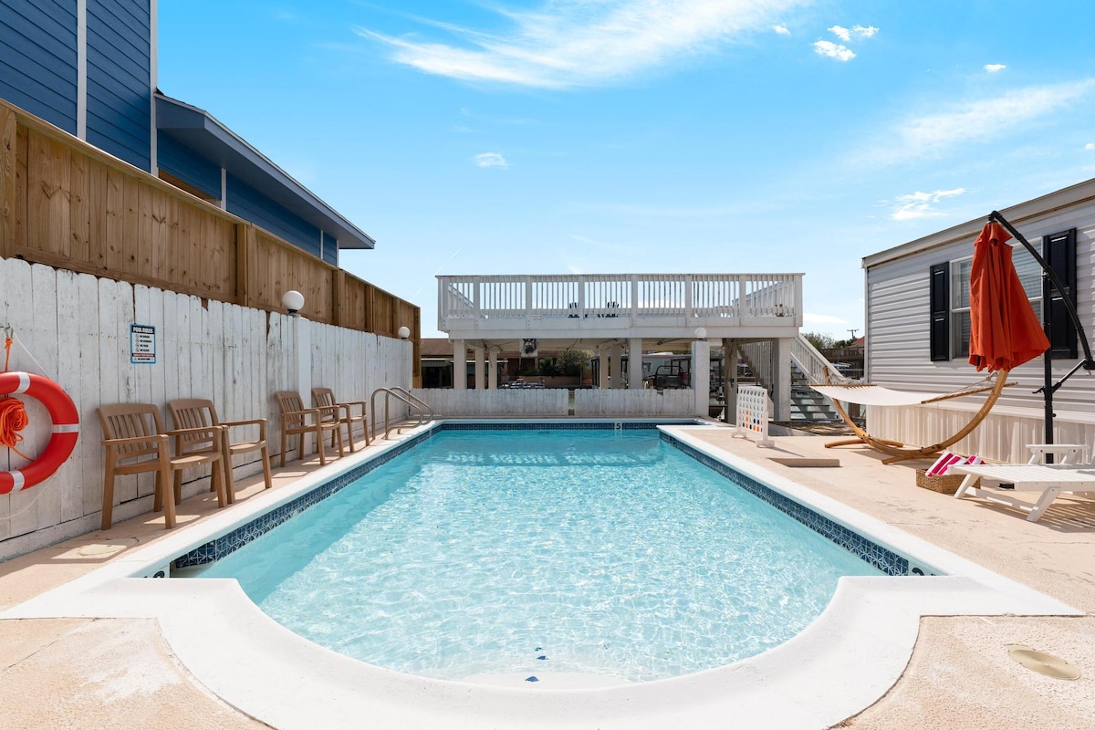 Private oasis with pool and deck