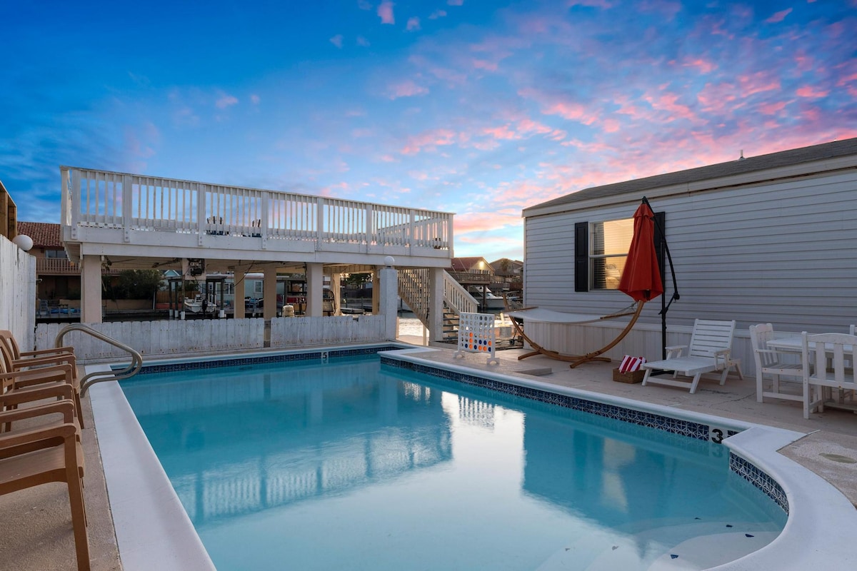 Private oasis with pool and deck