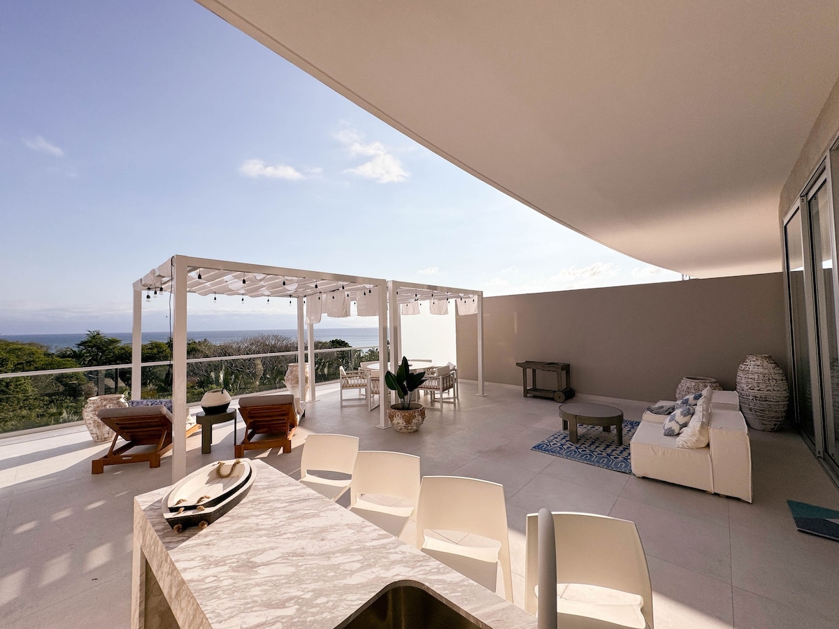 Ocean View Terrace on Luxury Penthouse at Bolongo