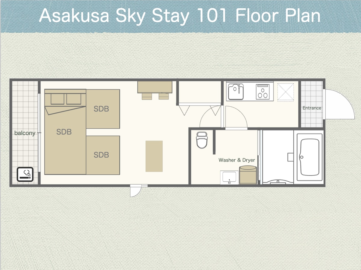 我要你活得像你一样！安全完善的新建公寓／AsakusaSkyStay101