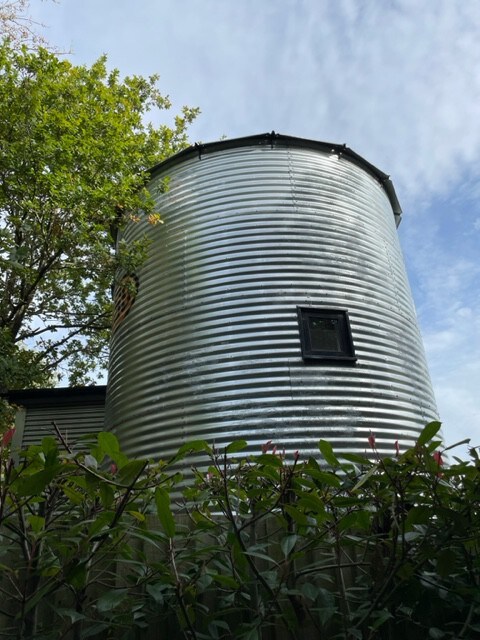 Silver Silo at Cwmhir Court, near Hay on Wye