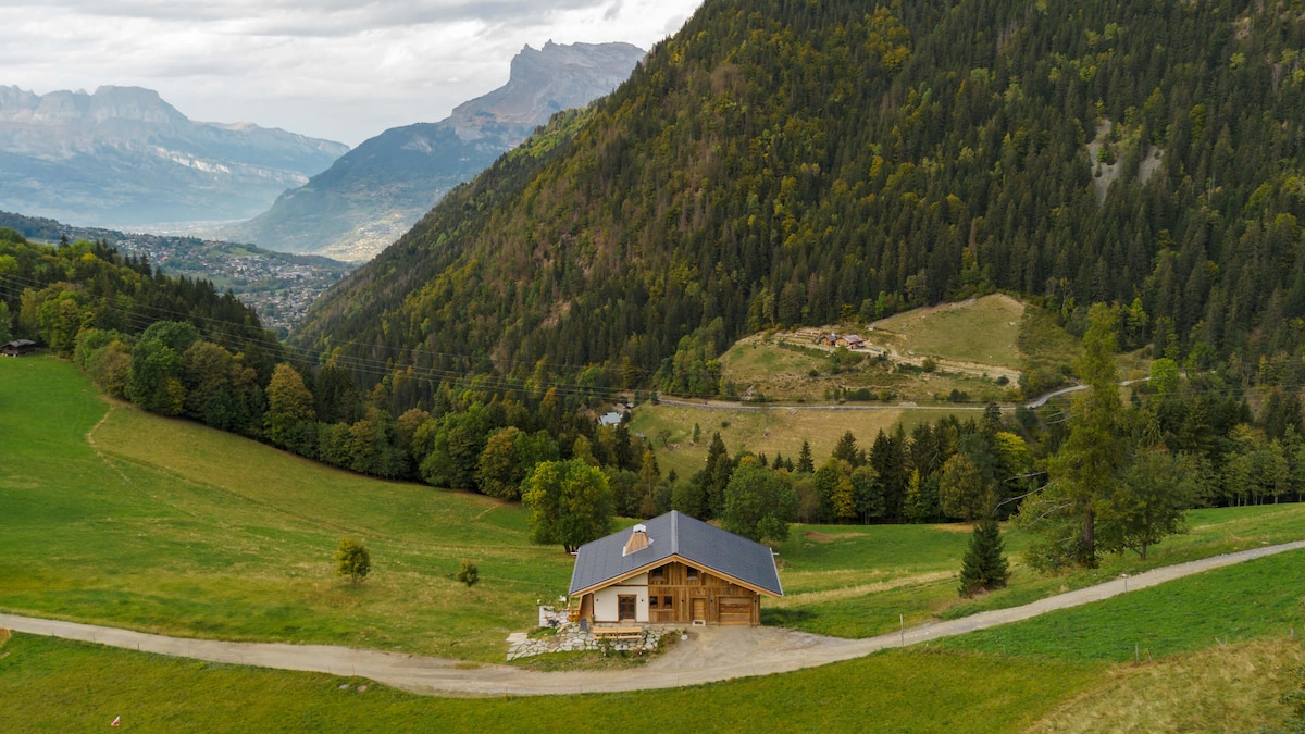 Modern 180m2 chalet | View | Sauna | Quiet pasture