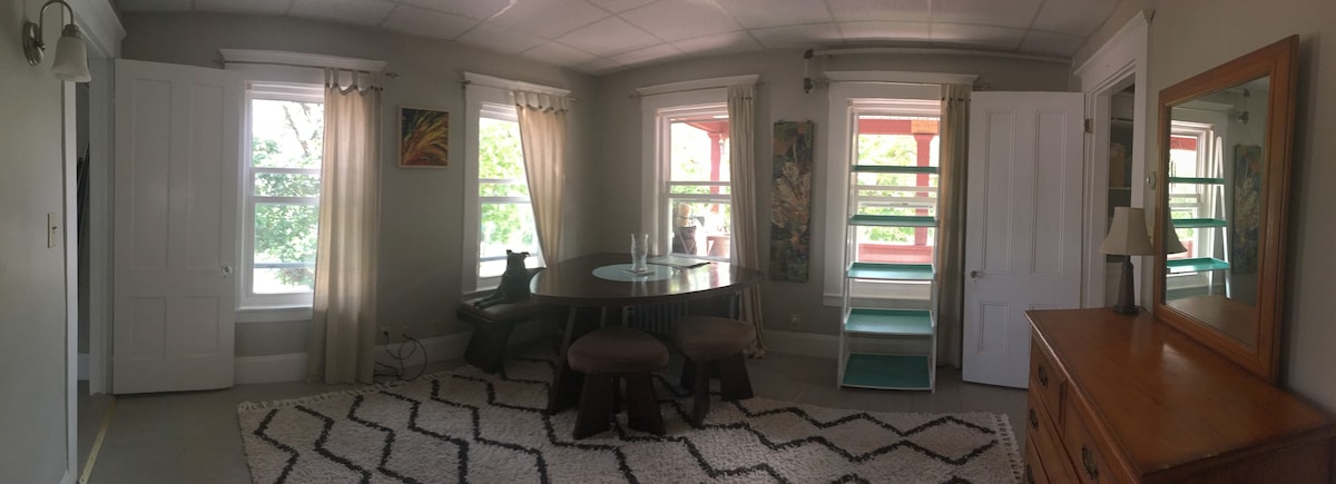 Room with own table and mini-fridge