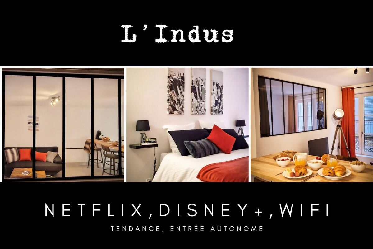 L'Indus 3* wifi,netflix,Disney+, Coeur de bastide