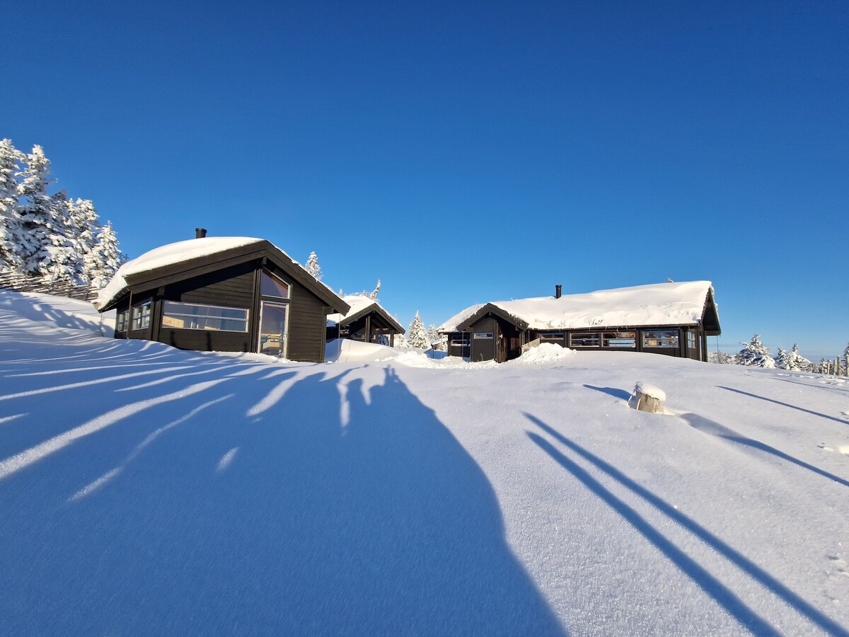 很棒的小木屋休息室，位于Sjusjøen ，附楼