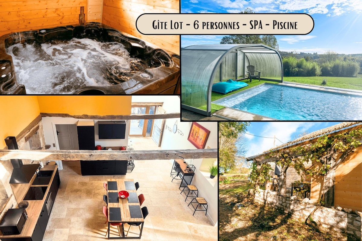 [Le Loft] - Gîte Lot - Spa & Piscine