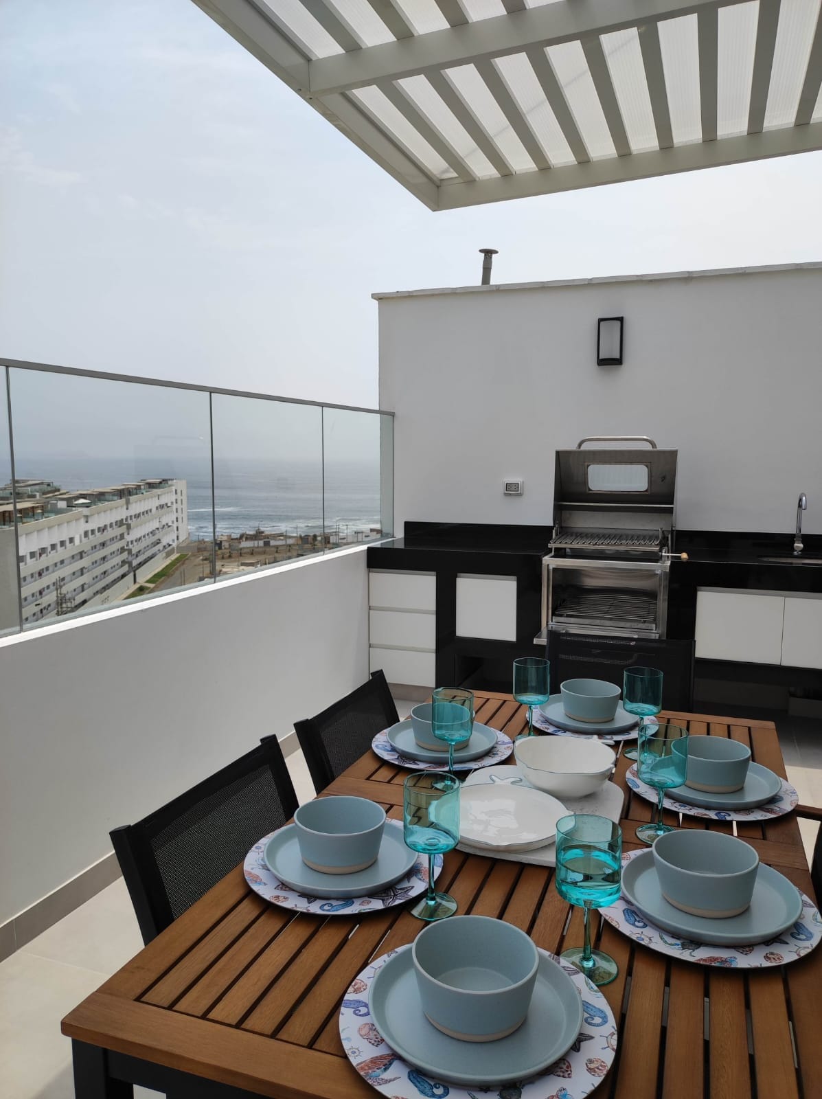 Dúplex: jacuzzi y BBQ, vista al mar, San Bartolo