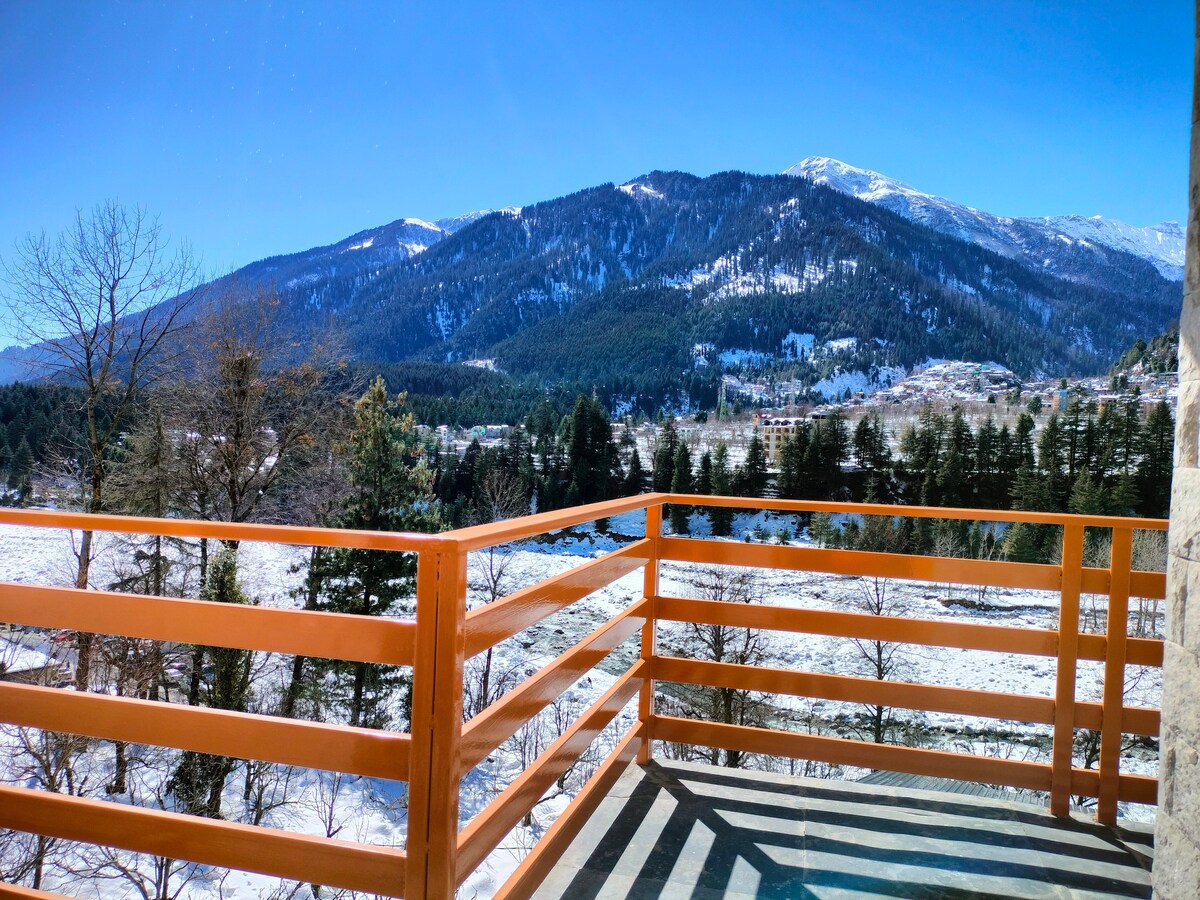 Manali客房，私人阳台，山景-6