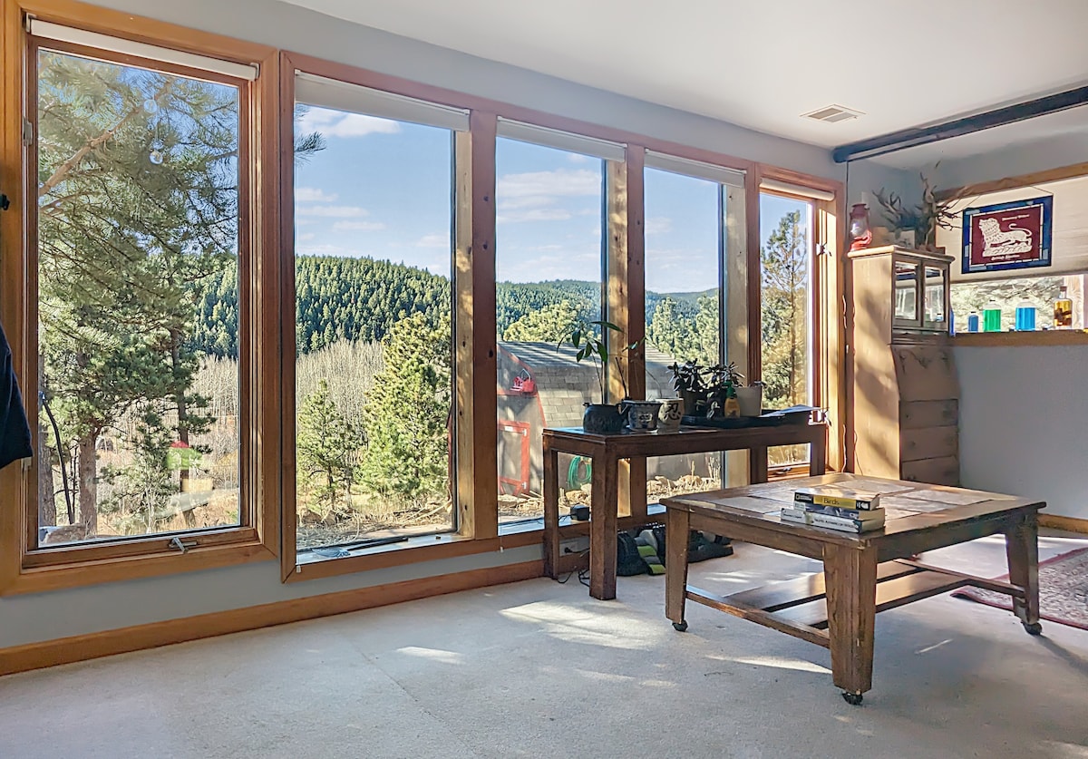 The Deck - Kick back on this rustic indoor deck.