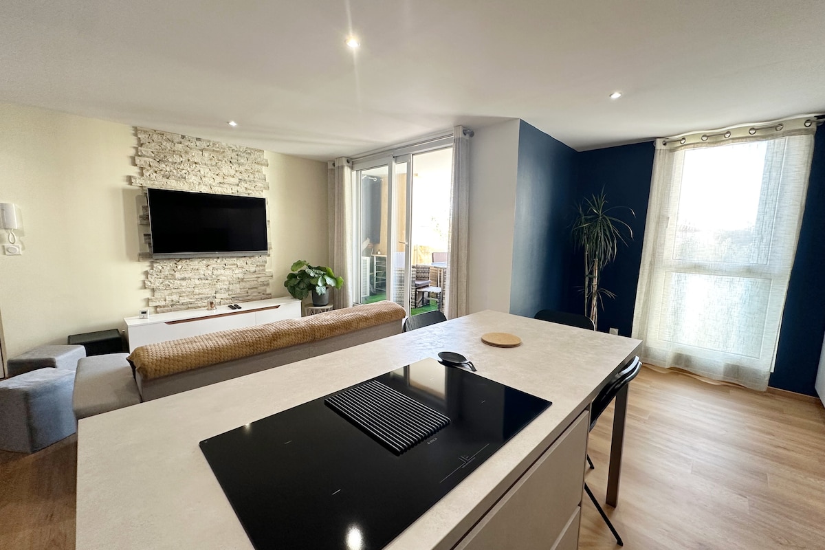 Appartement Design Vendargues, Wifi et Clim