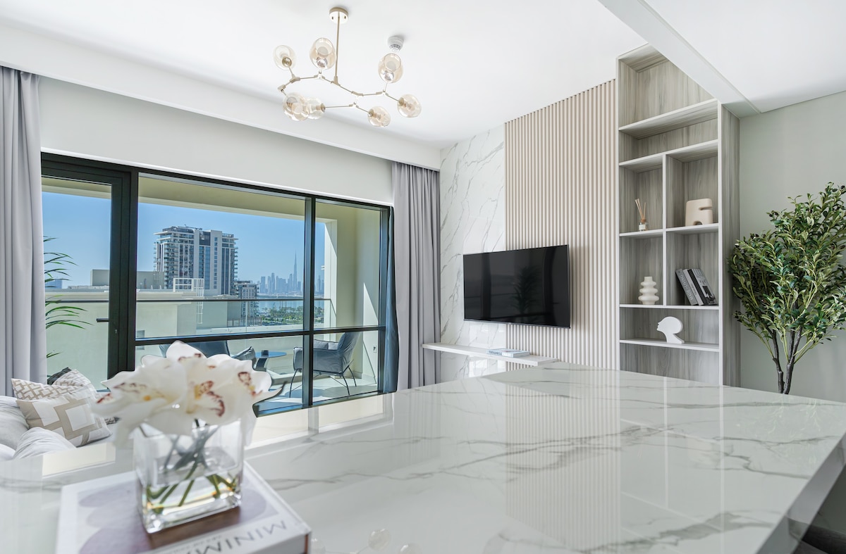 1卧室公寓，可欣赏哈利法塔（ Burj Khalifa ）的泻湖景观