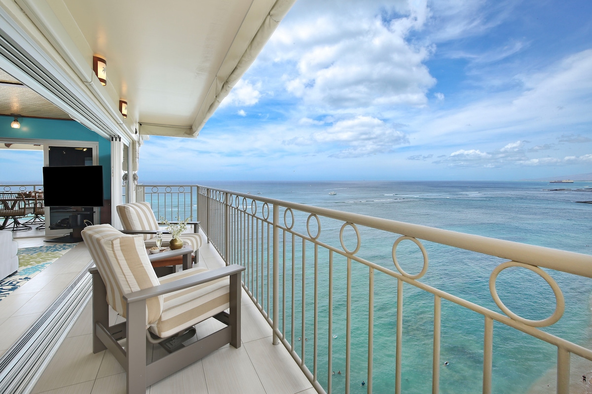 Hawaii Oceanfront Living at Waikiki Shore #1400!