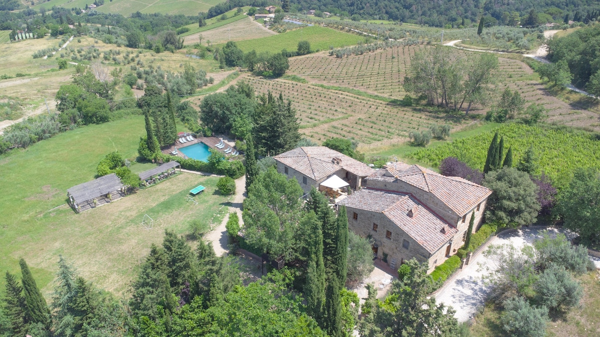 Villa Chianti with exclusive pool and typical barn