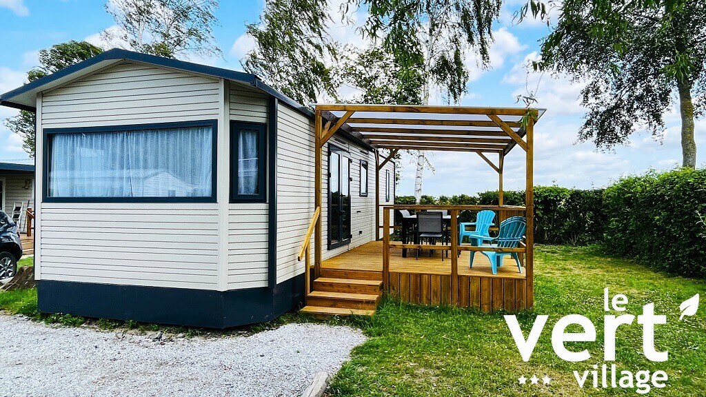 Le Vert Village | Superbe Mobil-home avec terrasse